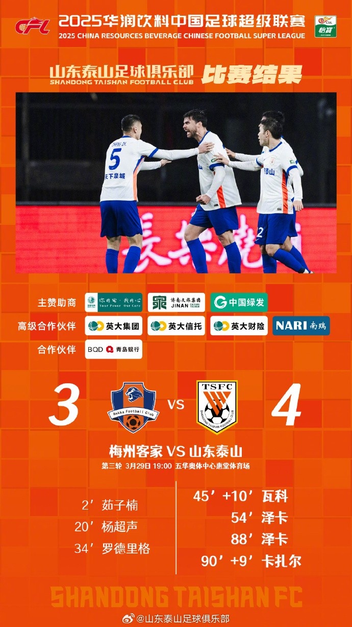 從0-3到4-3，這是一場彰顯堅(jiān)韌不拔泰山足球精神的戰(zhàn)斗！